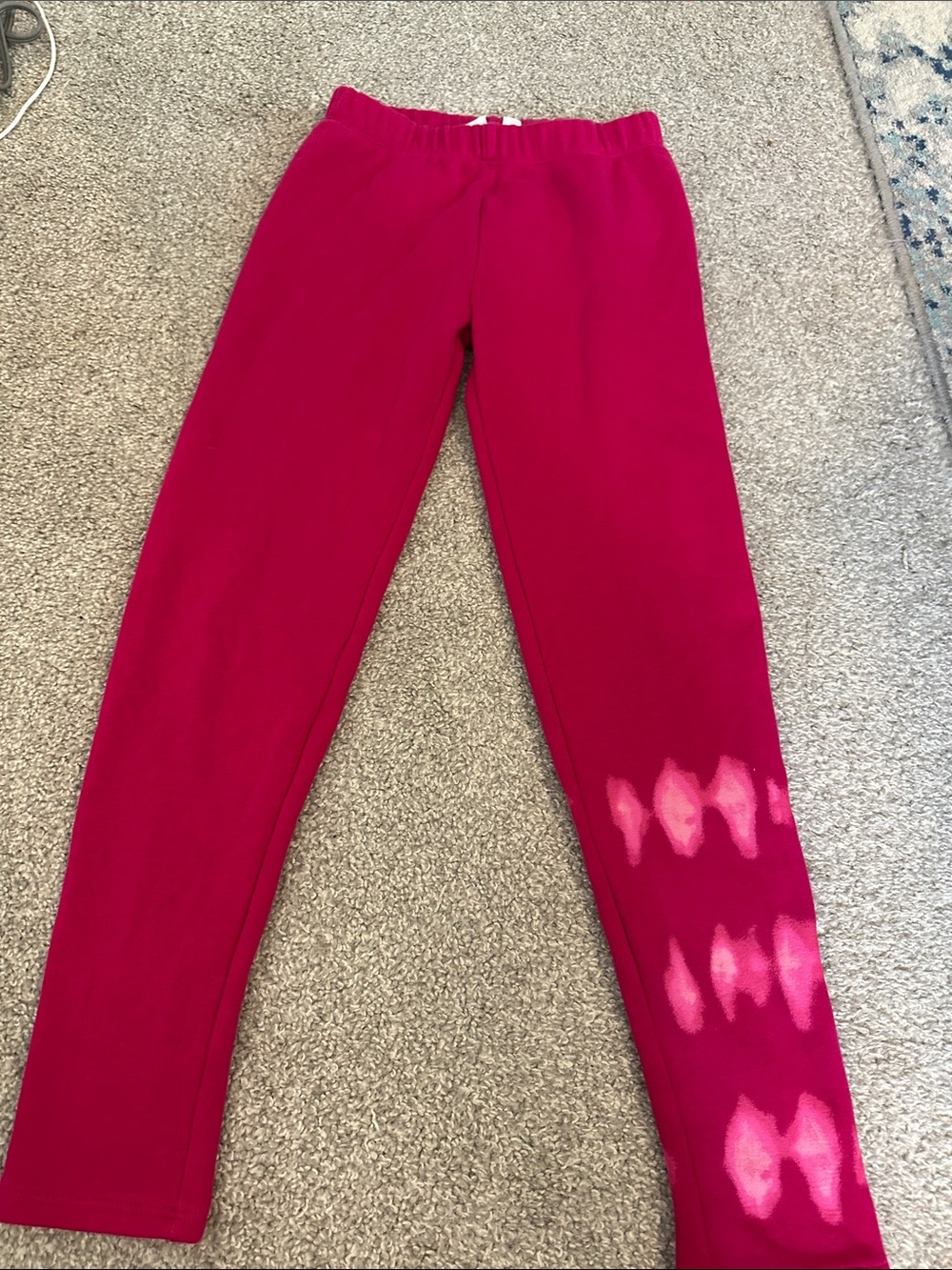 GAP Bright Fuchsia Tie-Dye Accent Leggings